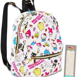 Mini Backpack Faux Leather Small Purse with Front Pocket and Bookmark for Women